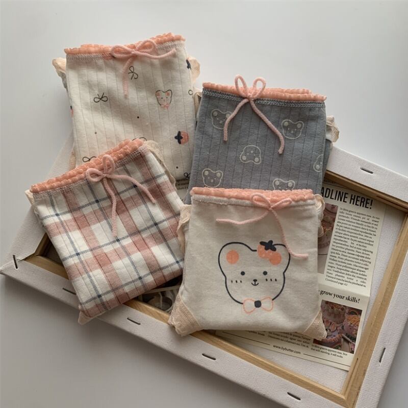 プリント柄サマー薄手パンツ コットン 大人ガーリー スウィート キュート カジュアル 夏物 萌量不足3576319050