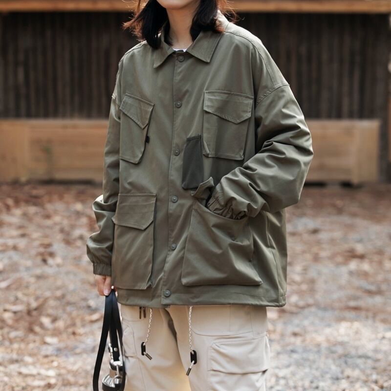 マルチポケット付きオーバーサイズワークジャケット K18026