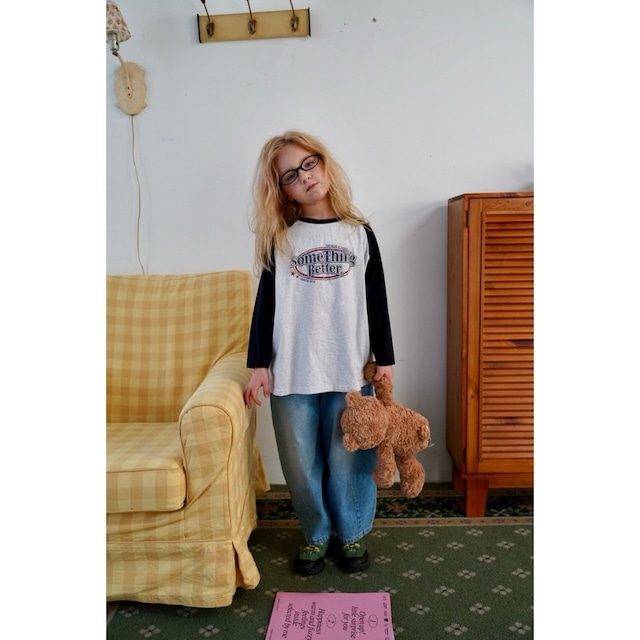 《送料無料》予約:サムシングラグランT【ramijini】※ジュニアサイズ