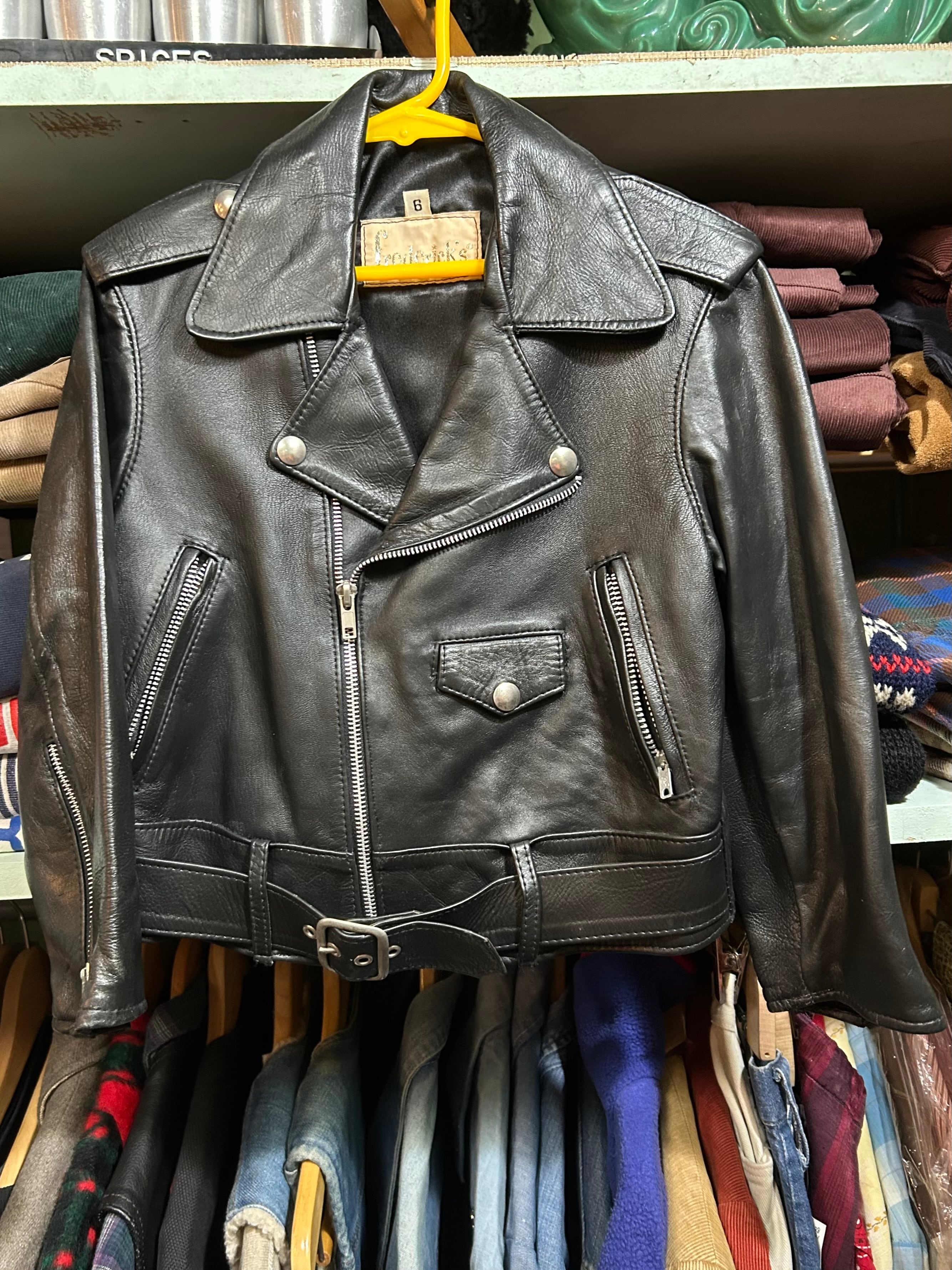 60s〜70s VINTAGE LETHER kids RIDERS JACKET