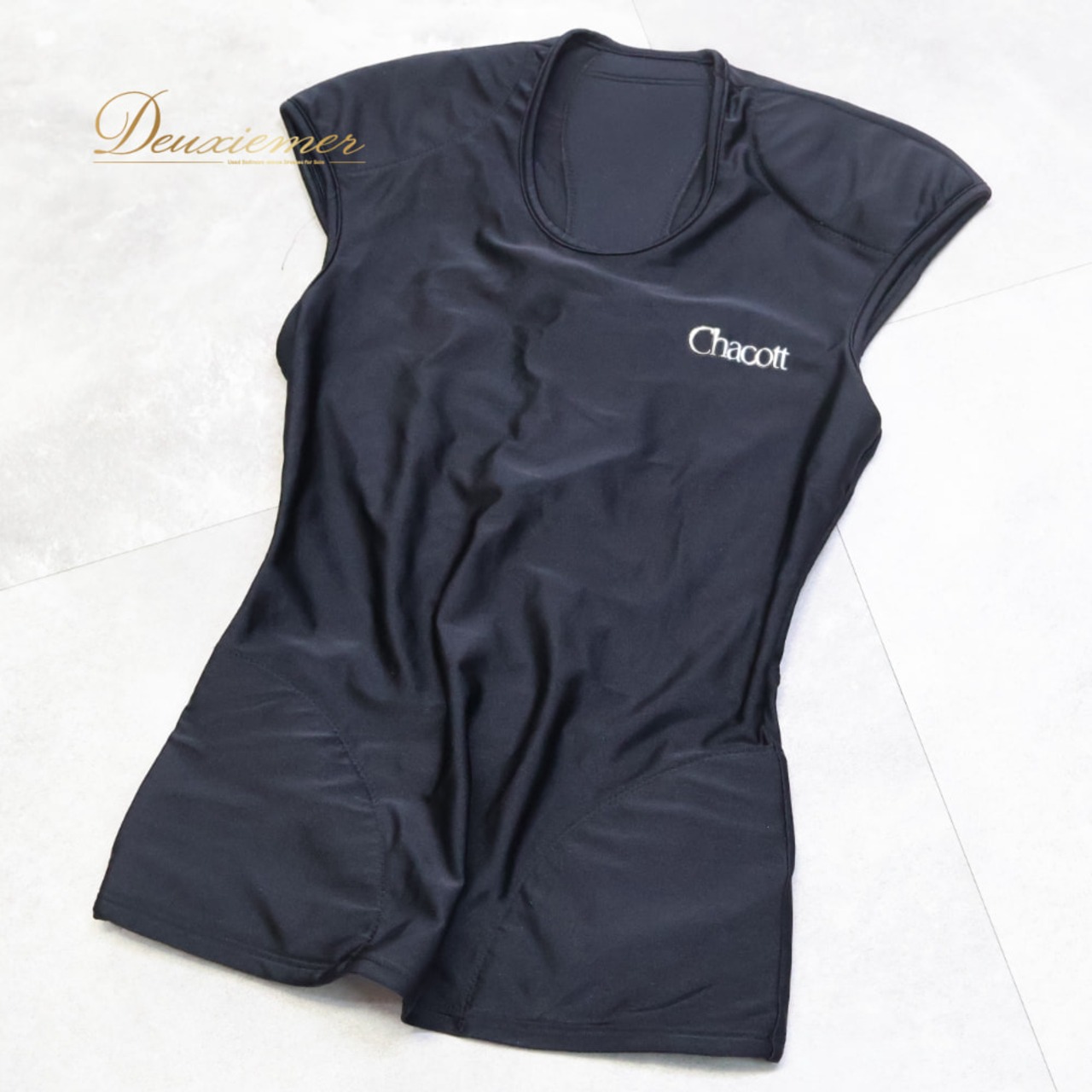 新体操 衣装 Chacott チャコット ローリングトップ トップス ブラック系 黒 レッスン 練習 スポーツ パッド 体操 練習着 レディース トレーニング 練習用 スポーツウェア レッスンウェア シンプル 日本製