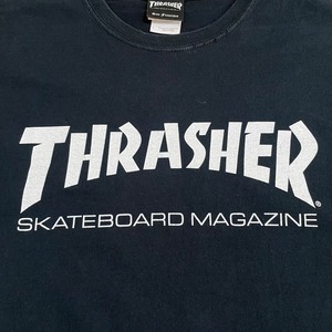 【THRASHER】スラッシャー ロゴ プリント Tシャツ L スケボー スケートボード ストリート系 us古着