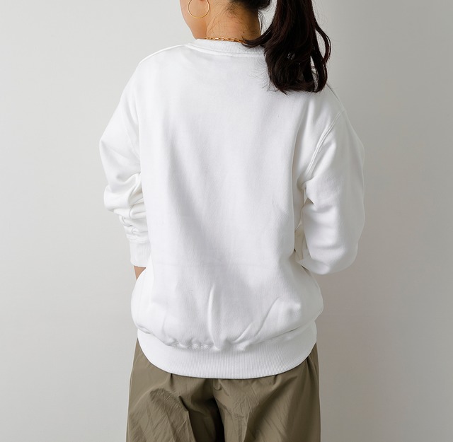 (L) 10オンス　レギュラーウェイトスウェットシャツ　ホワイト