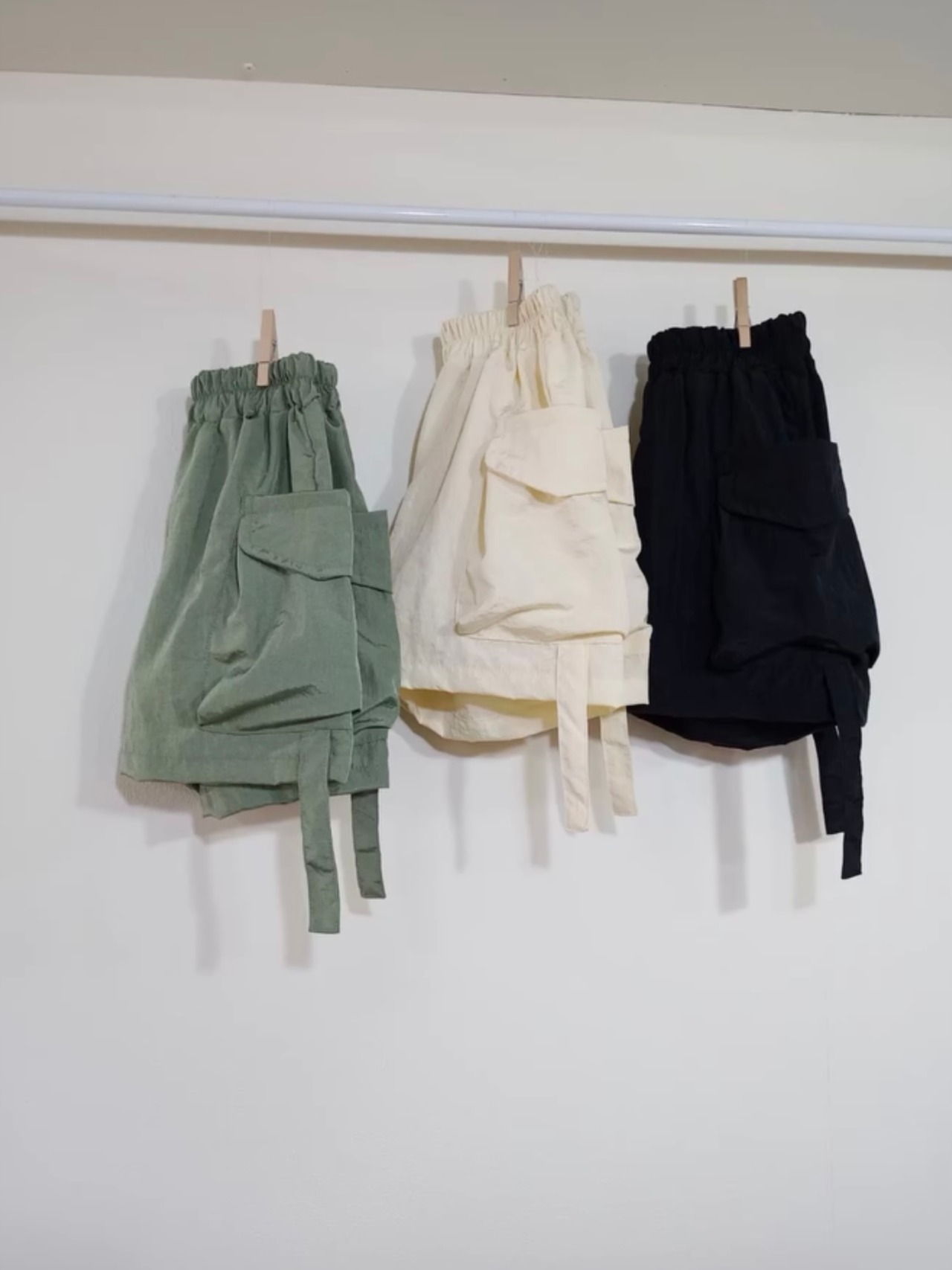 【kkarere】ワッシャーハーフパンツ ブラック S100~110cmのみ - 5