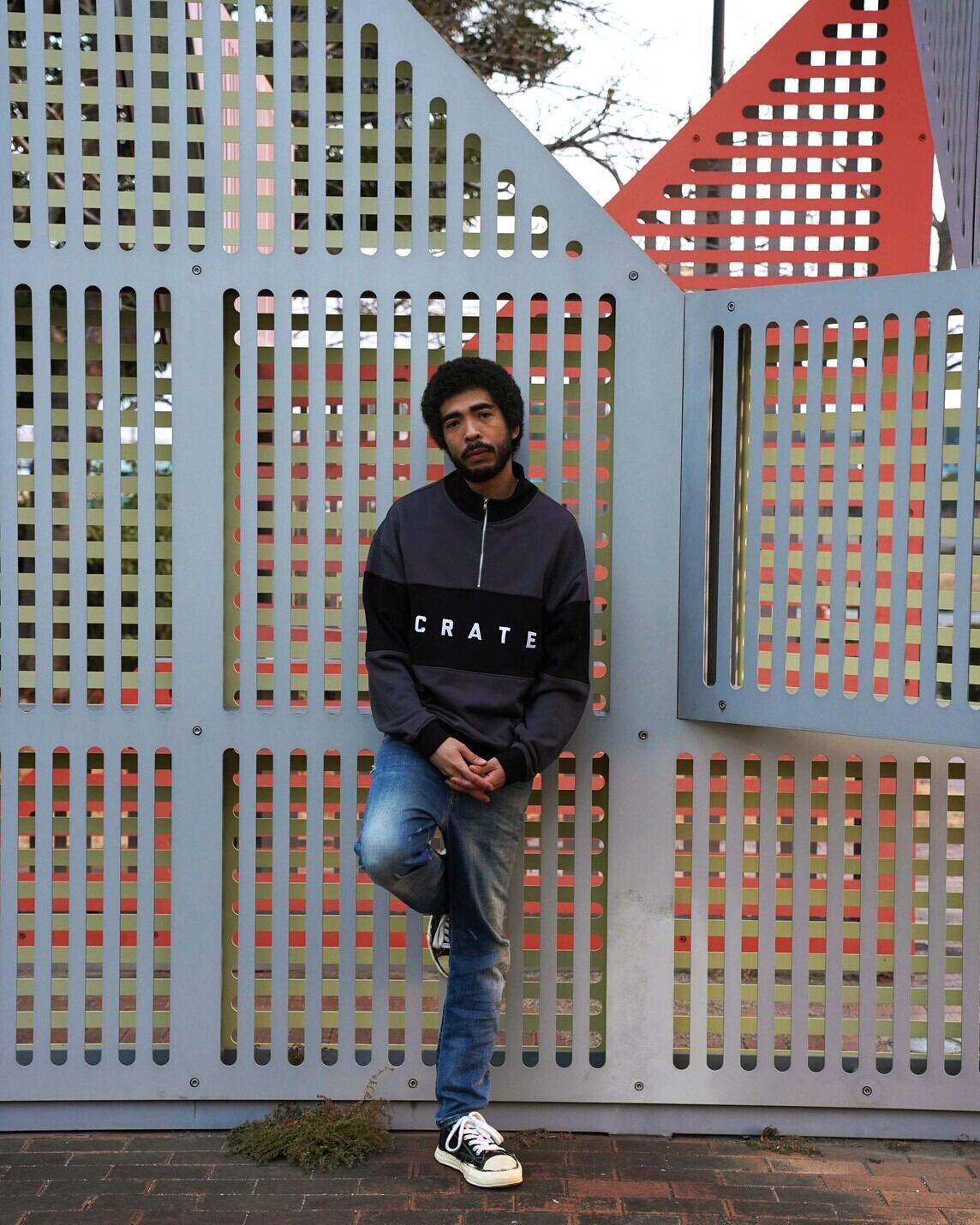 Wordline French Terry Quarter Zip BLACK | CRATE ATHLETICS