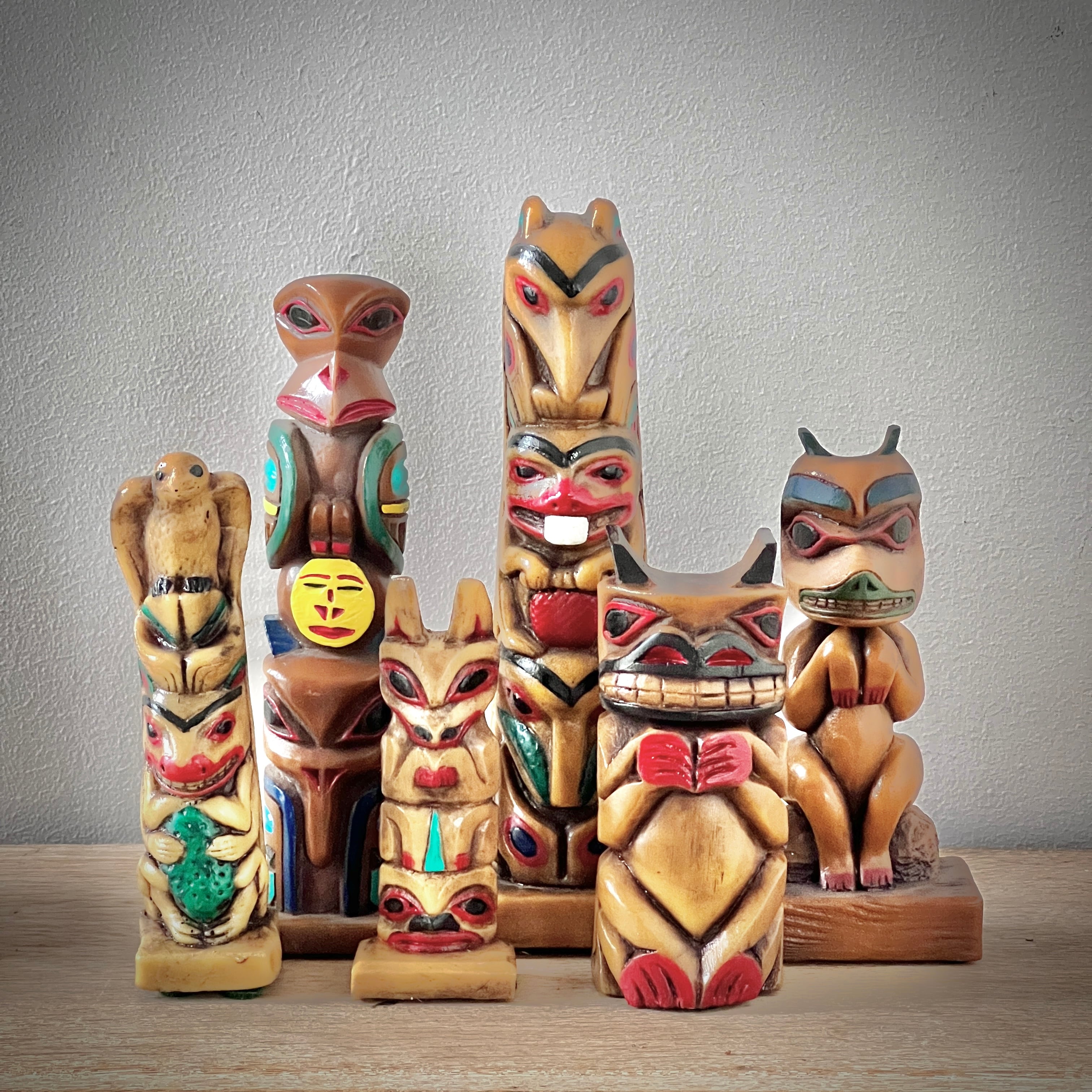 ヴィンテージ・トーテムポール（熊12cm）