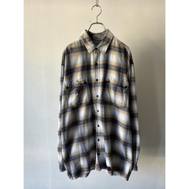 80's shadow check cotton shirt