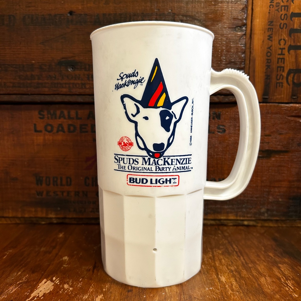 1986 BUD LIGHT バドライト スパッズ・マッケンジー ヴィンテージ プラスチックマグ Spuds MacKenzie Plastic Mug Z-1019