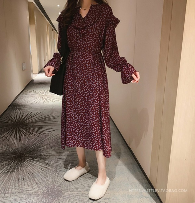 ダルメシアン柄ワンピース レディース ワンピース ロングワンピース フレアワンピース 総柄 ダルメシアン アニマル柄 カジュアル フェミニン 大きいサイズ 大人 可愛い 入学式 二次会 体型カバー 細見え シンプル キャンディースリーブ 2118 Sayurio レディース