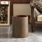 円形 ゴミ箱 蓋付き 12L カバーなし Mサイズ 幅23cm 木目調 プラスチック 軽量 おしゃれ北欧