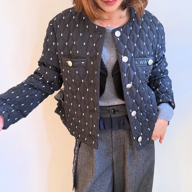 アシメフリルボンディングブルゾン EimeeLaw エイミーロウ アシメ 