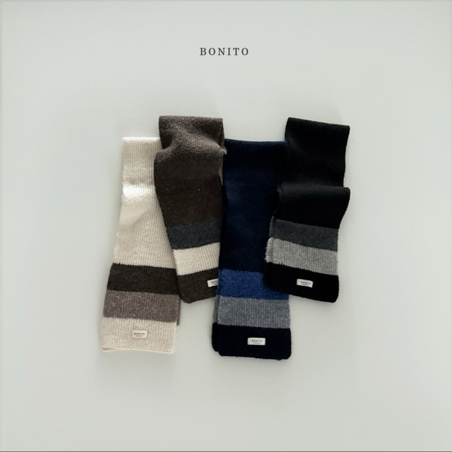 《予約》BONITO ¨ color block knit muffler