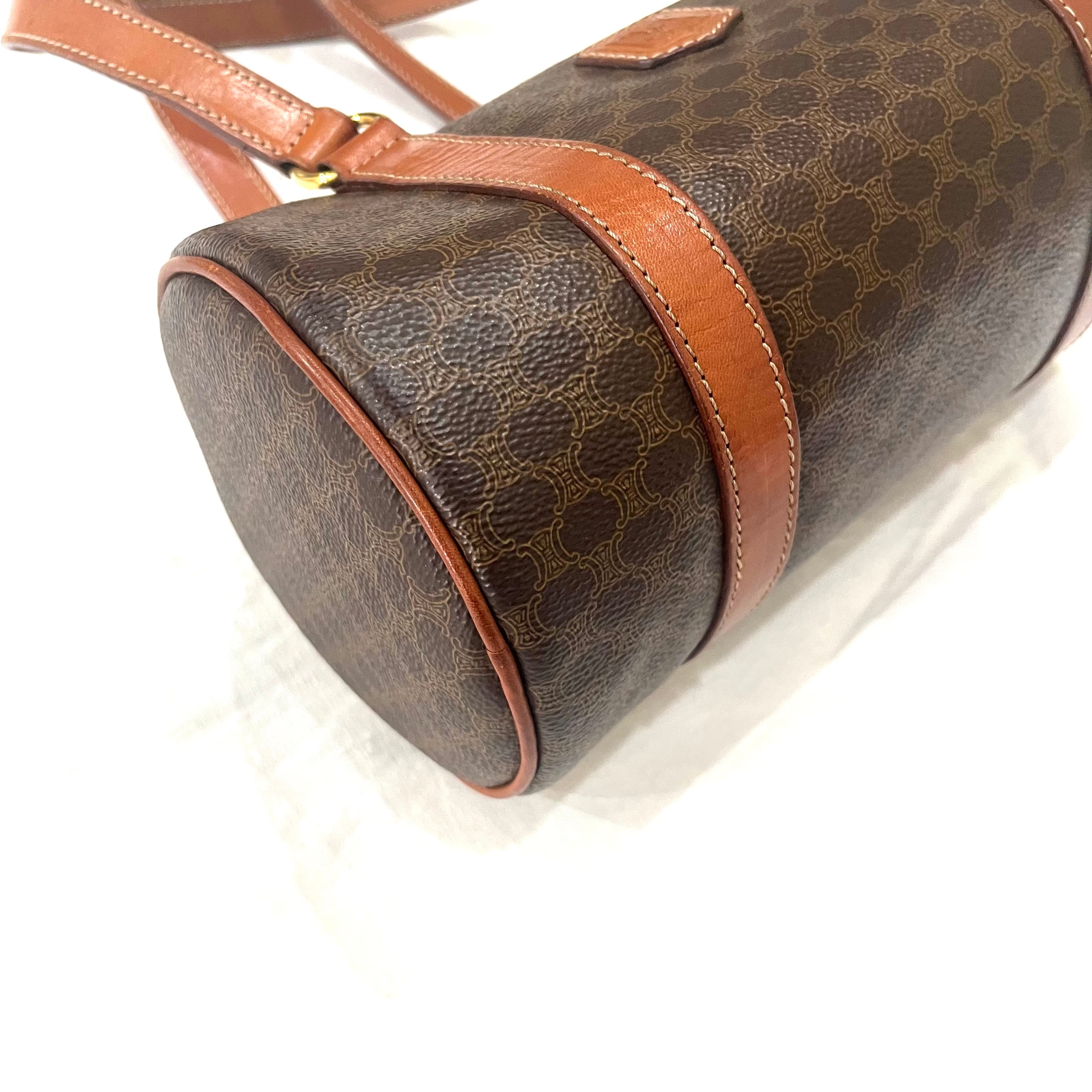 CELINE】2408 セリーヌ マカダムラウンドボストンショルダーバッグ