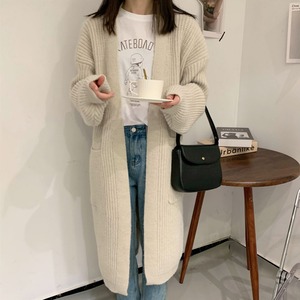 ニット ロングカーディガン レディース 秋冬 韓国 トッパー カーディガン 長袖 きれいめ シンプル 防寒 保温 アウター おしゃれ 大人 カジュアル 通勤 通学 羽織り 大人可愛い 大人女子