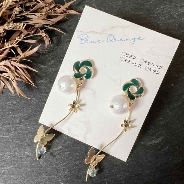 【WEB限定】コットンパールのピアス/イヤリング