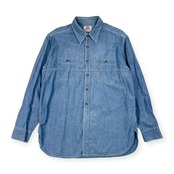 90s Levi's リーバイス シャンブレー 長袖 ワークシャツ L/ブルー メンズ ビンテージ