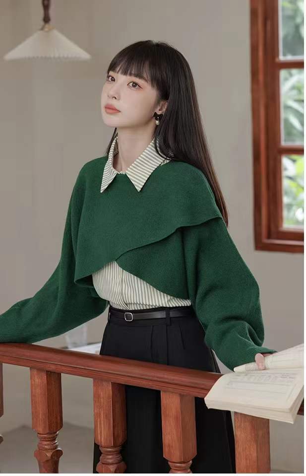 クロップドリブニット　 AJ11079-1189