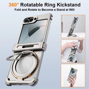 ◆Galaxy Z Flip 7/6◆ Ring Stand Aluminum Bumper Phone Case / リング スタンド アルミニウム バンパー スマホケース