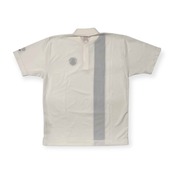 CAPTAIN SANTA キャプテンサンタ GOLF CLUB ライン入り メッシュ 半袖 ポロシャツ サイズ L /ホワイト×ネイビー/ゴルフ