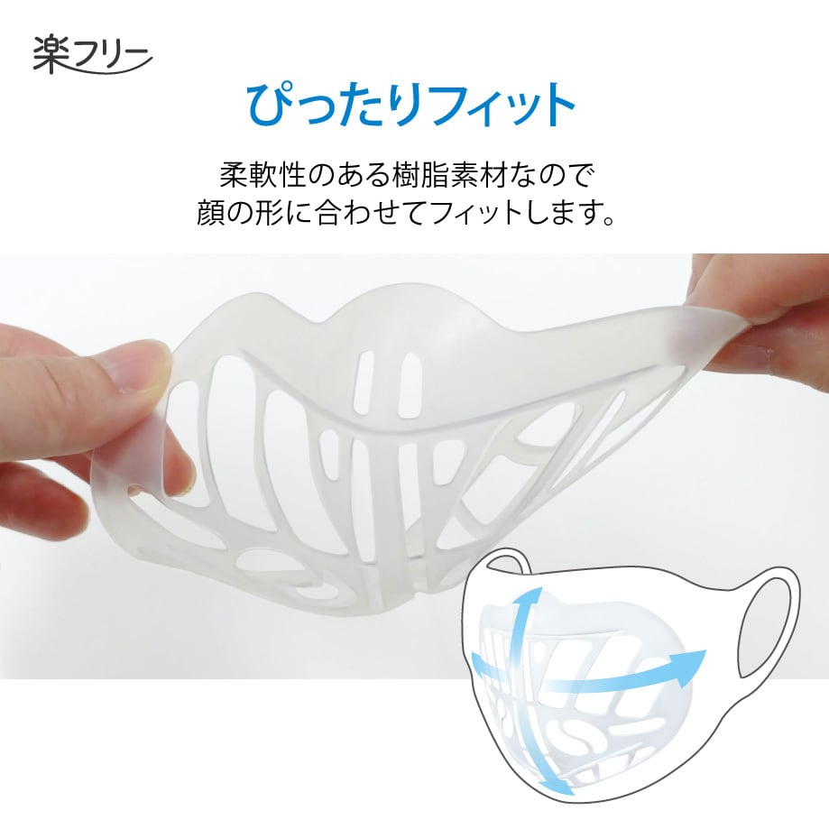 立体インナーマスク／フリーサイズ2個入 | 楽フリーマスク ストレス