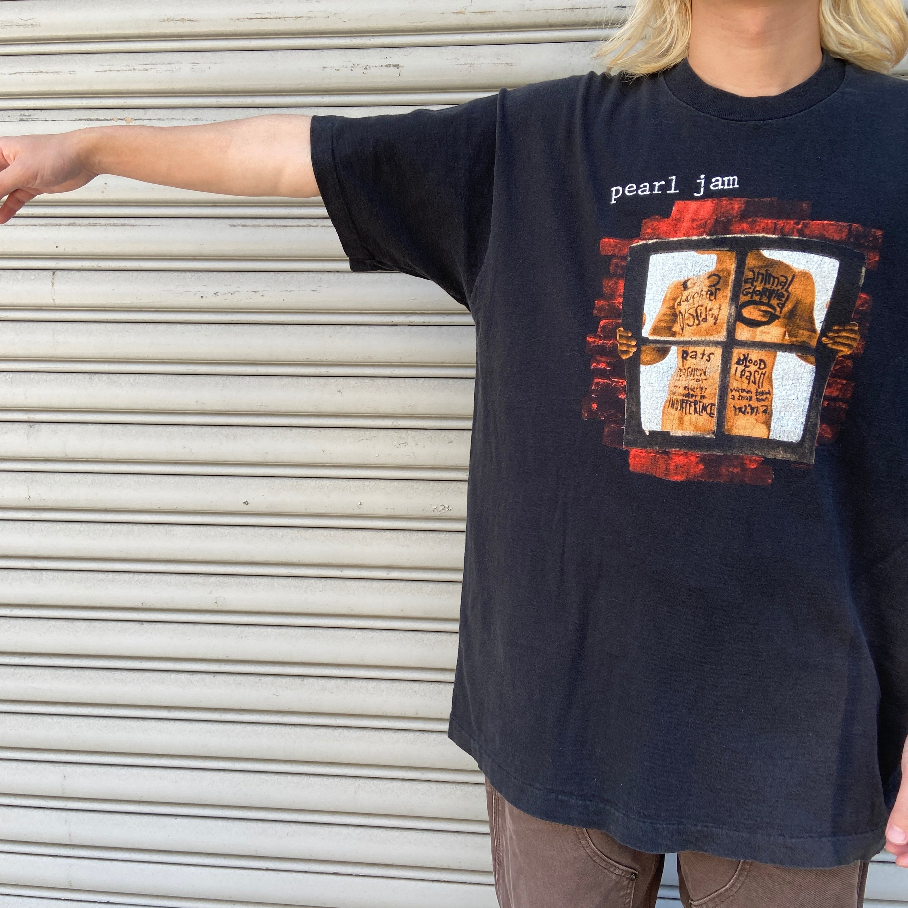90s pearl jam パールジャム バンドTシャツ XL 黒 usa | 古着屋 Uan