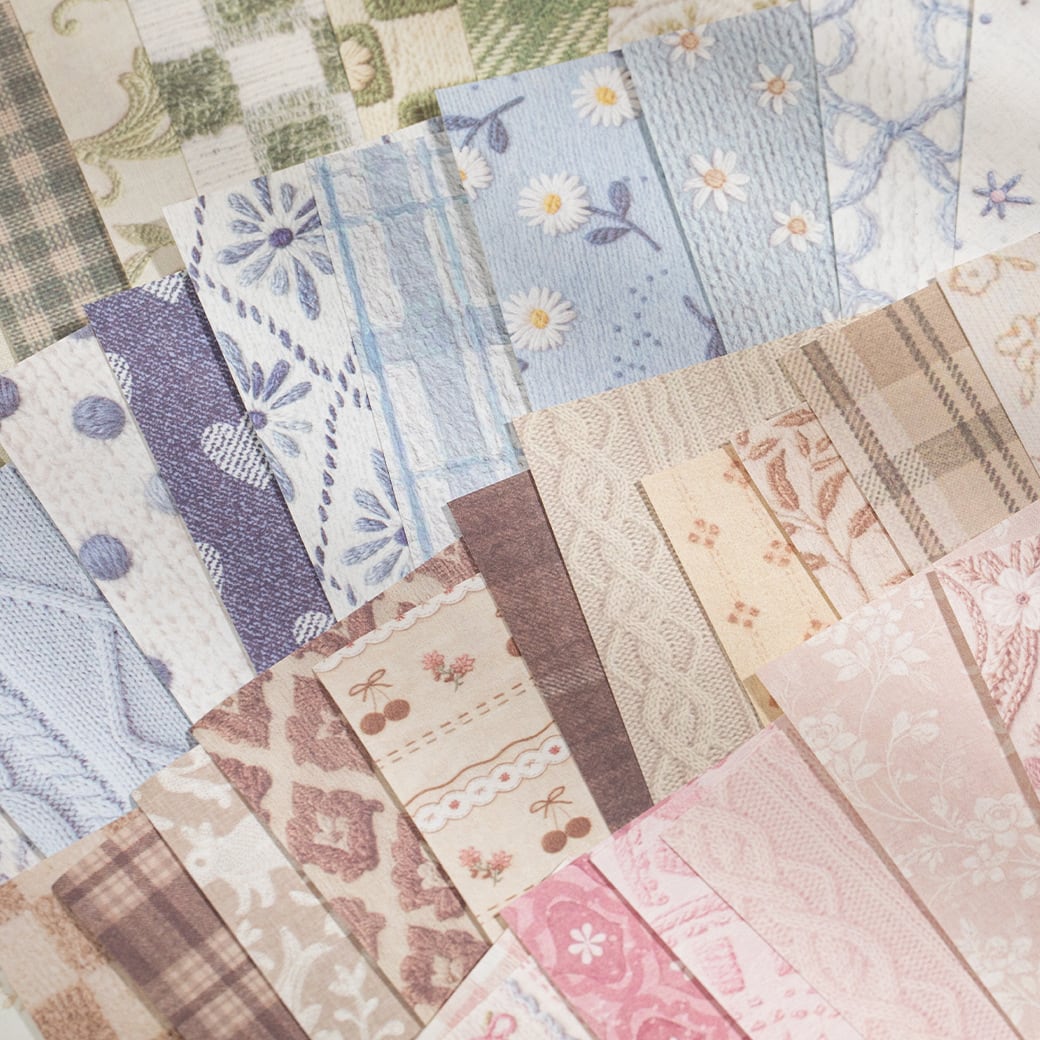素材紙】手帳デコ コラージュ素材 デザインペーパー｜Flower Texture