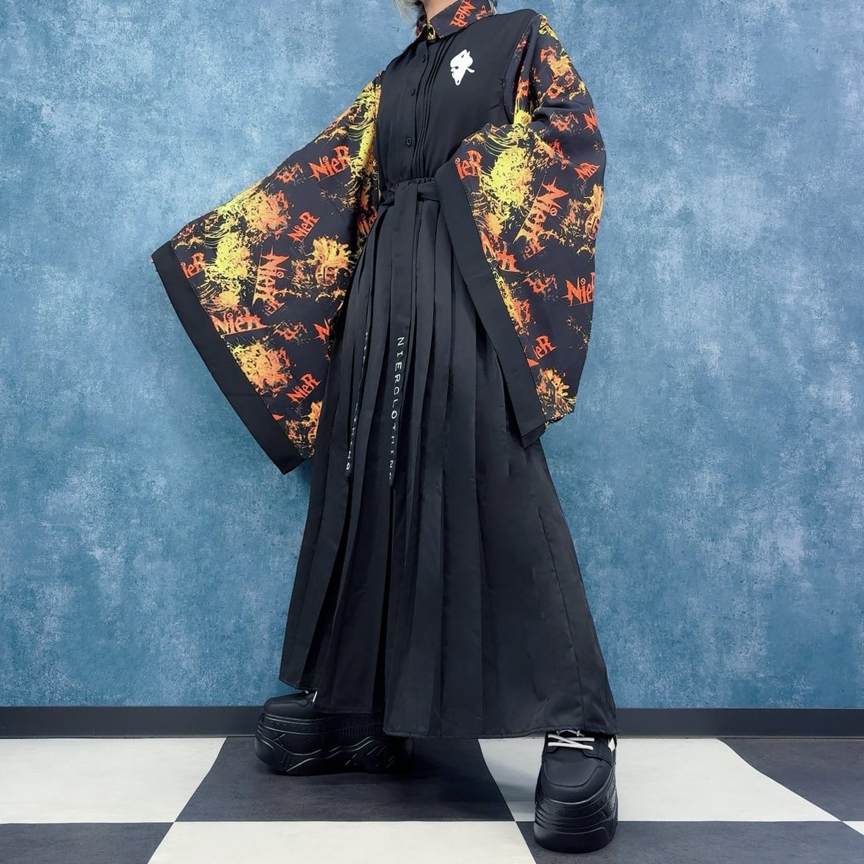 彼岸花2WAY着物風袖シャツ【焔華】 | NIER CLOTHING