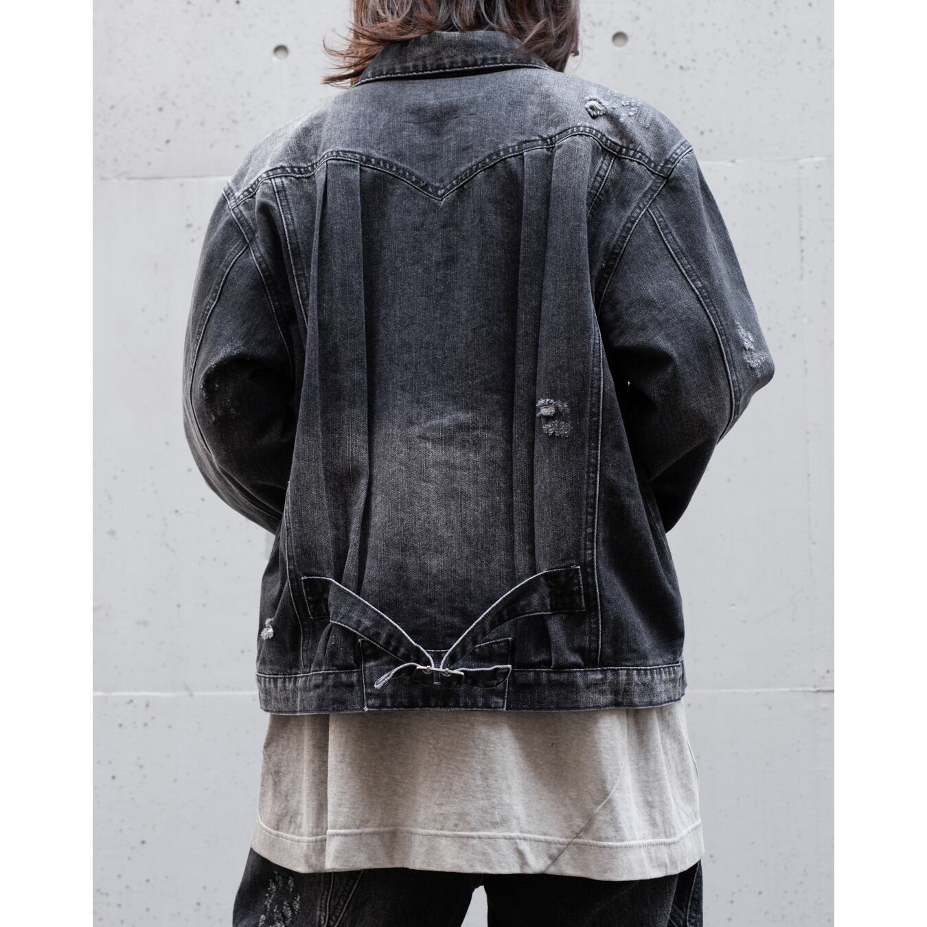 Professor.E ](プロフェッサーイー) 25SS-PE-JKT-13 DISTRESSED PLEATS