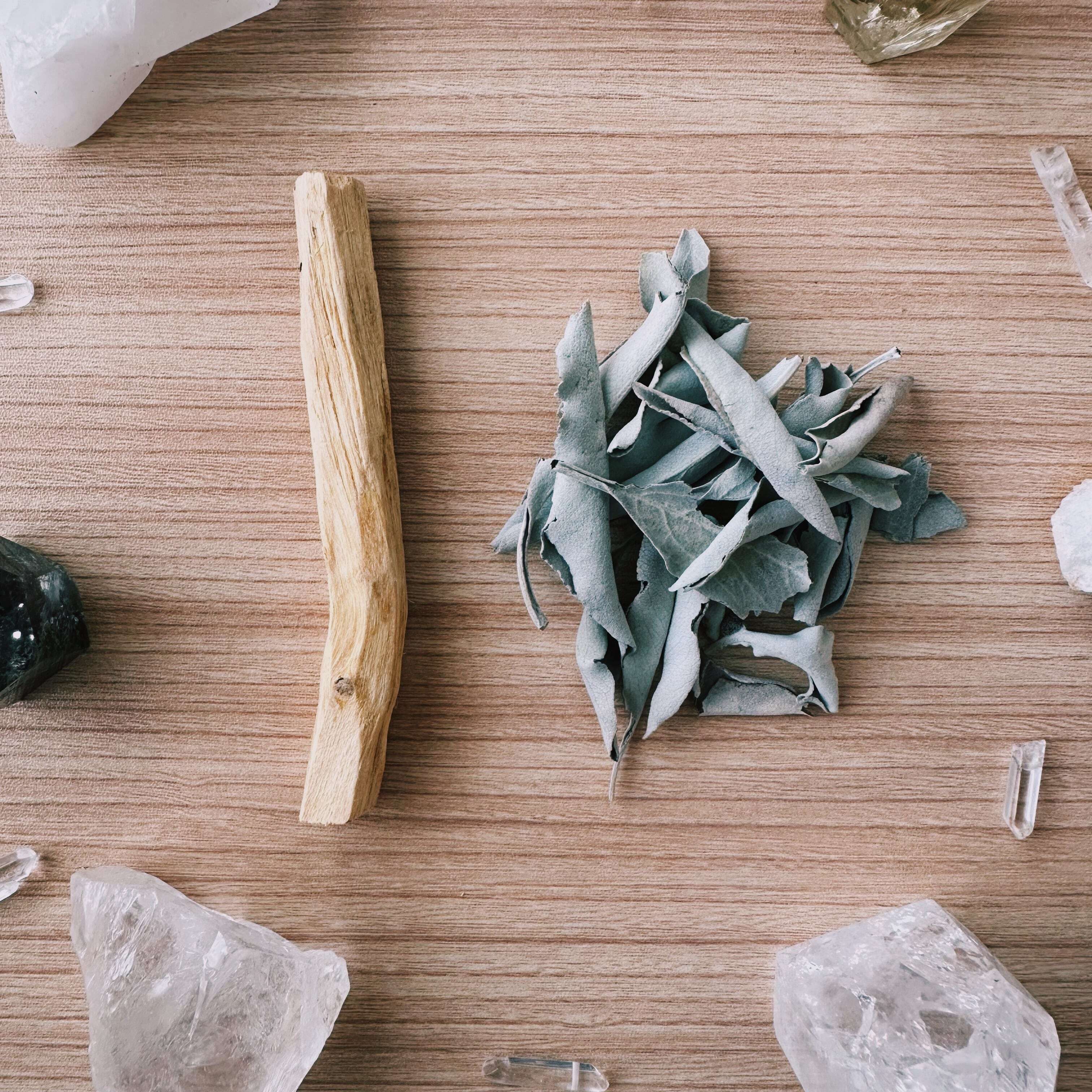 ホワイトセージ バンドル ローズクォーツ ハート ALL ITEM | Suye.