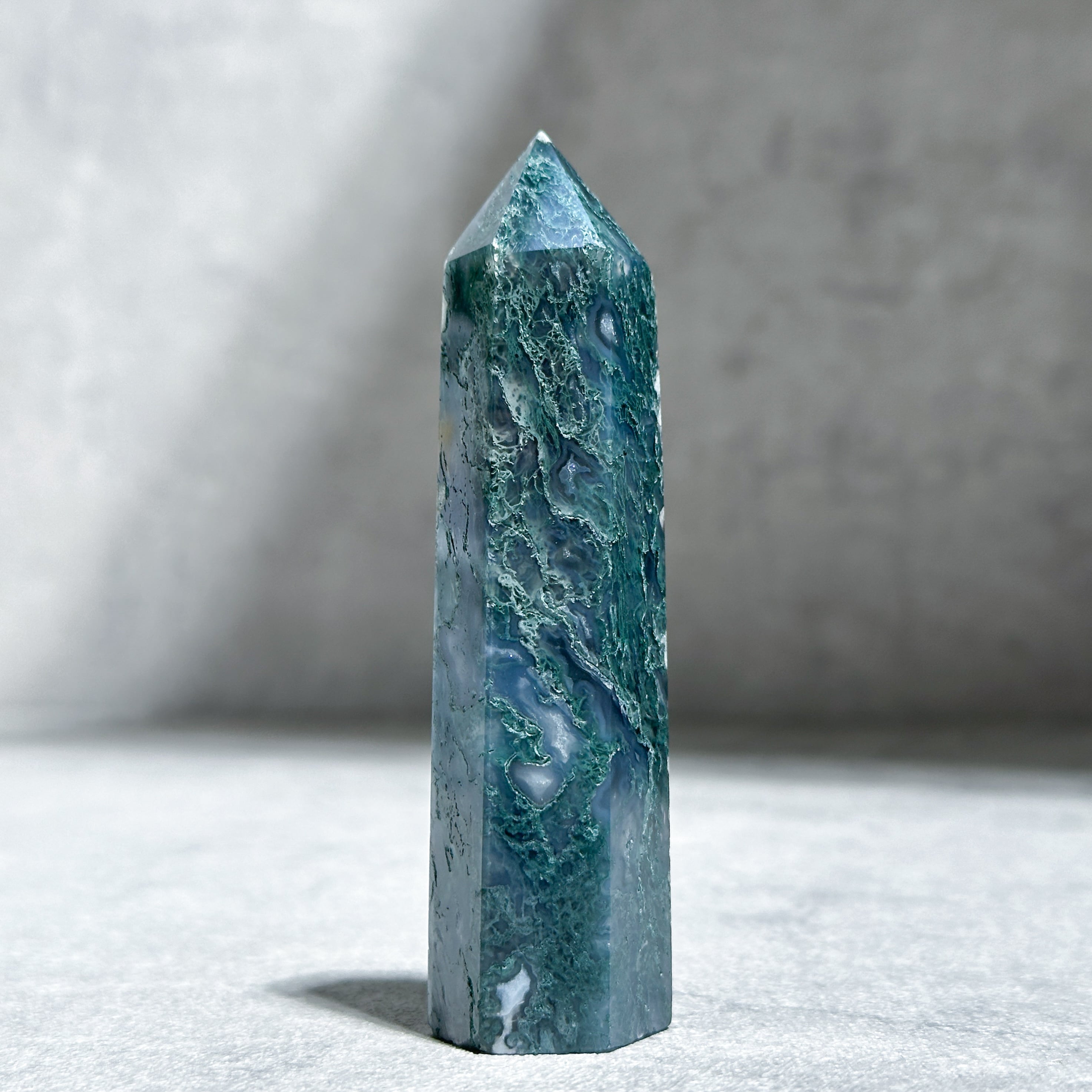 【天然石】タワー モスアゲート モスアゲート タワー21◇ Moss Agate ◇天然石・鉱物・パワーストーン