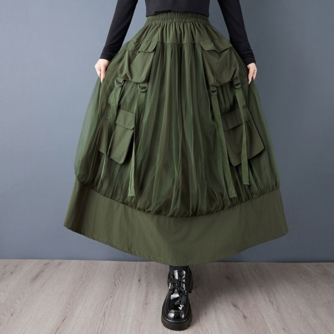 多重レイヤー バルーン スカート 00324