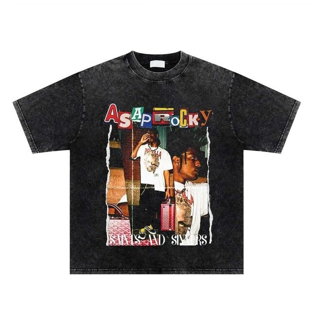 A$AP Rocky ヴィンテージ加工Tシャツ Vol.9 asap