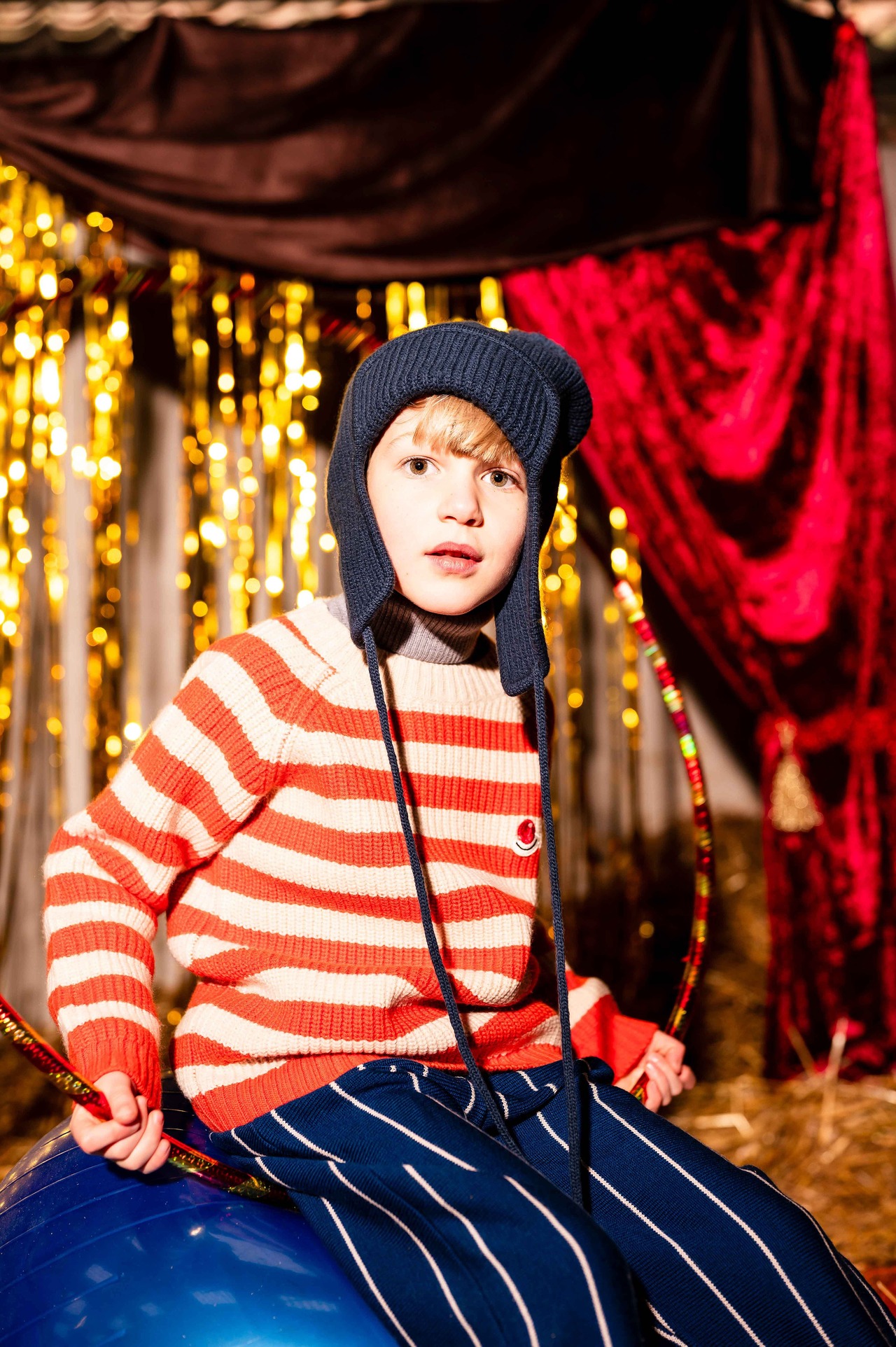 Knit Planet / Little Nose Jumper - ORANGE STRIPE