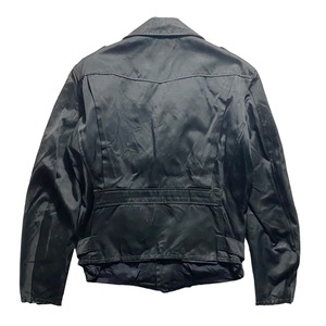 vintage 1960’s black satin double riders jacket