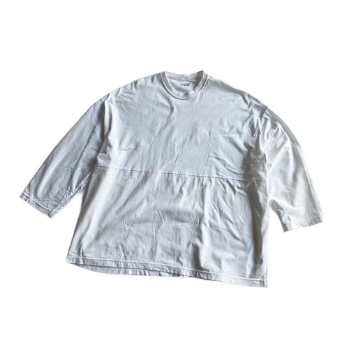 Patchwork tee L/S white