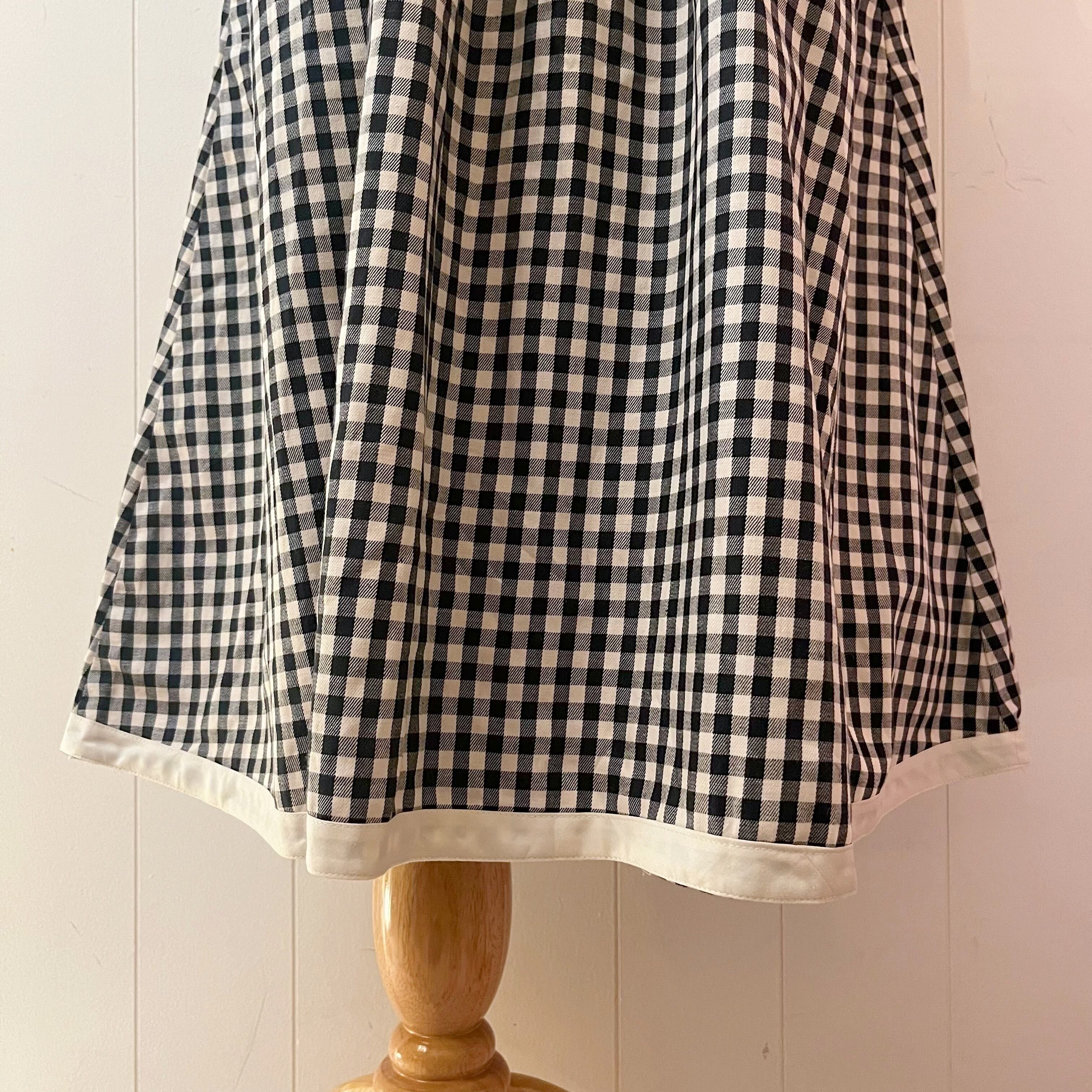 gingham check ribbon one-piece