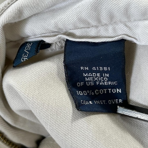 90s Ralph Lauren USA生地メキシコ製 36/36 ホワイトチノ 詳細写真4