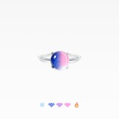 リング アジサイ石 Round0606 Silver