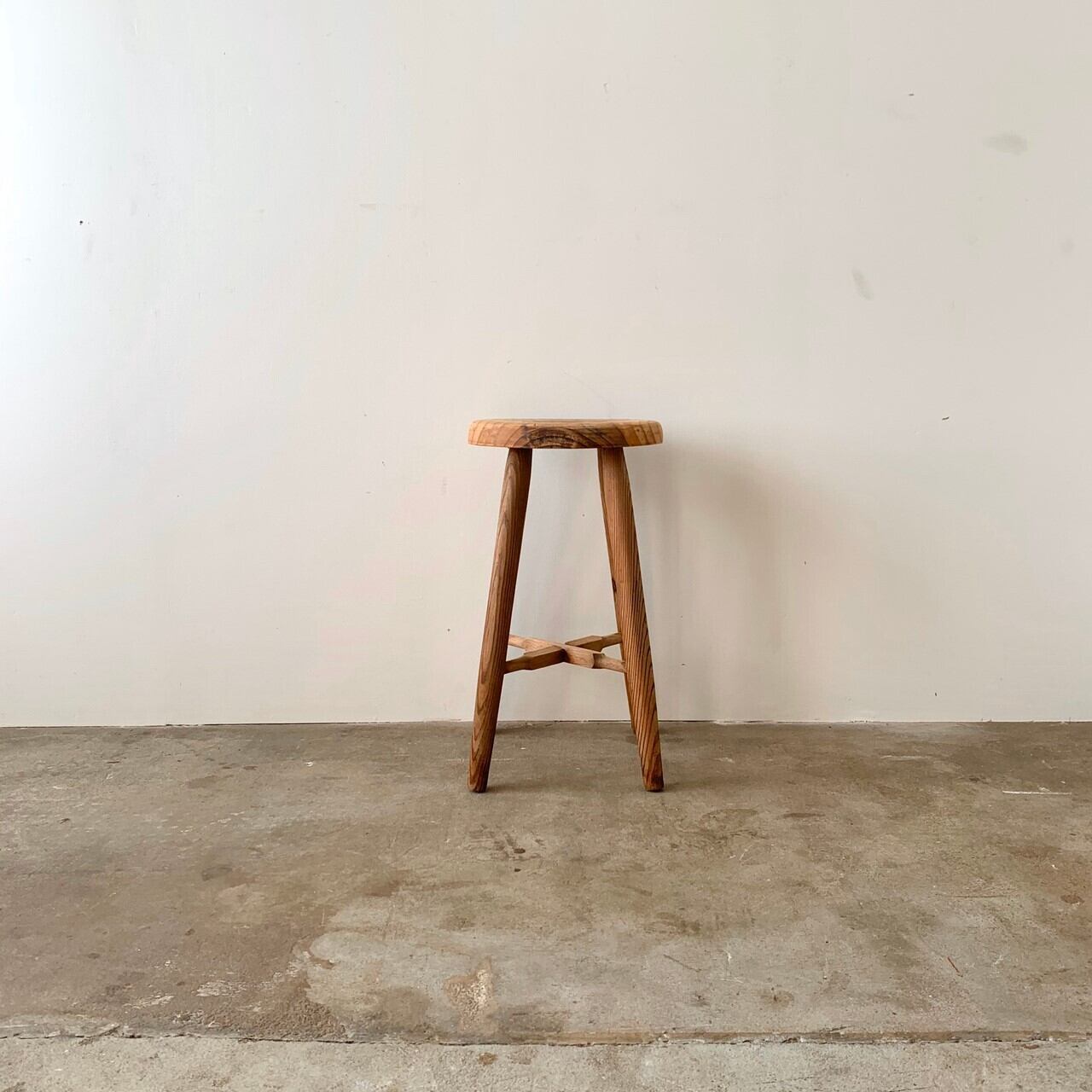 木のスツール　丸椅子　古家具
