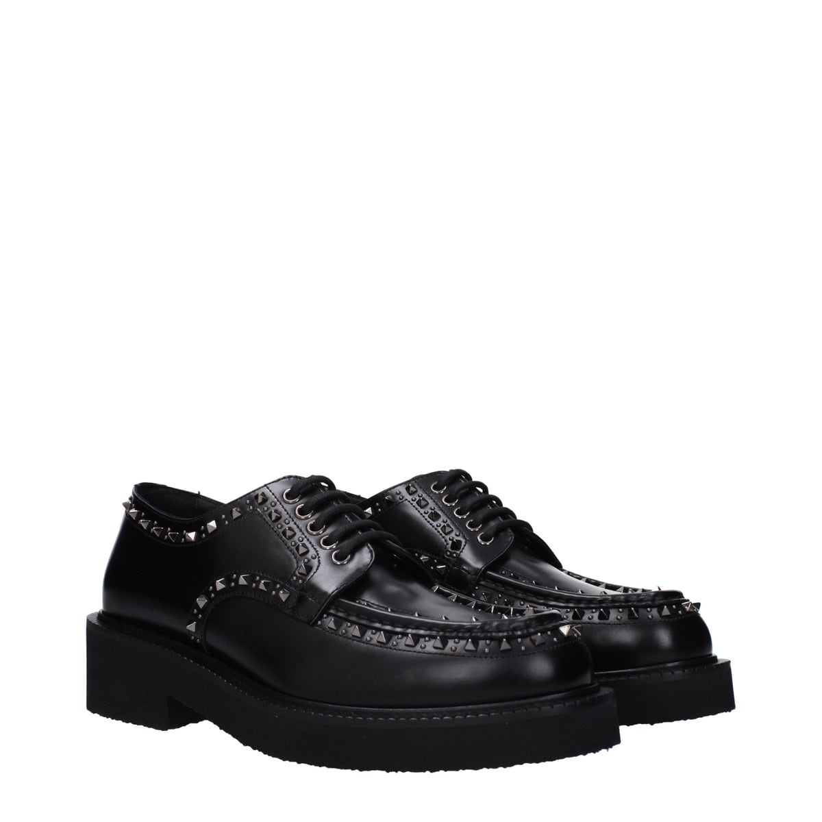 VALENTINO GARAVANI ヴァレンティノガラヴァーニ メンズ レースアップシューズ レザー ブラック