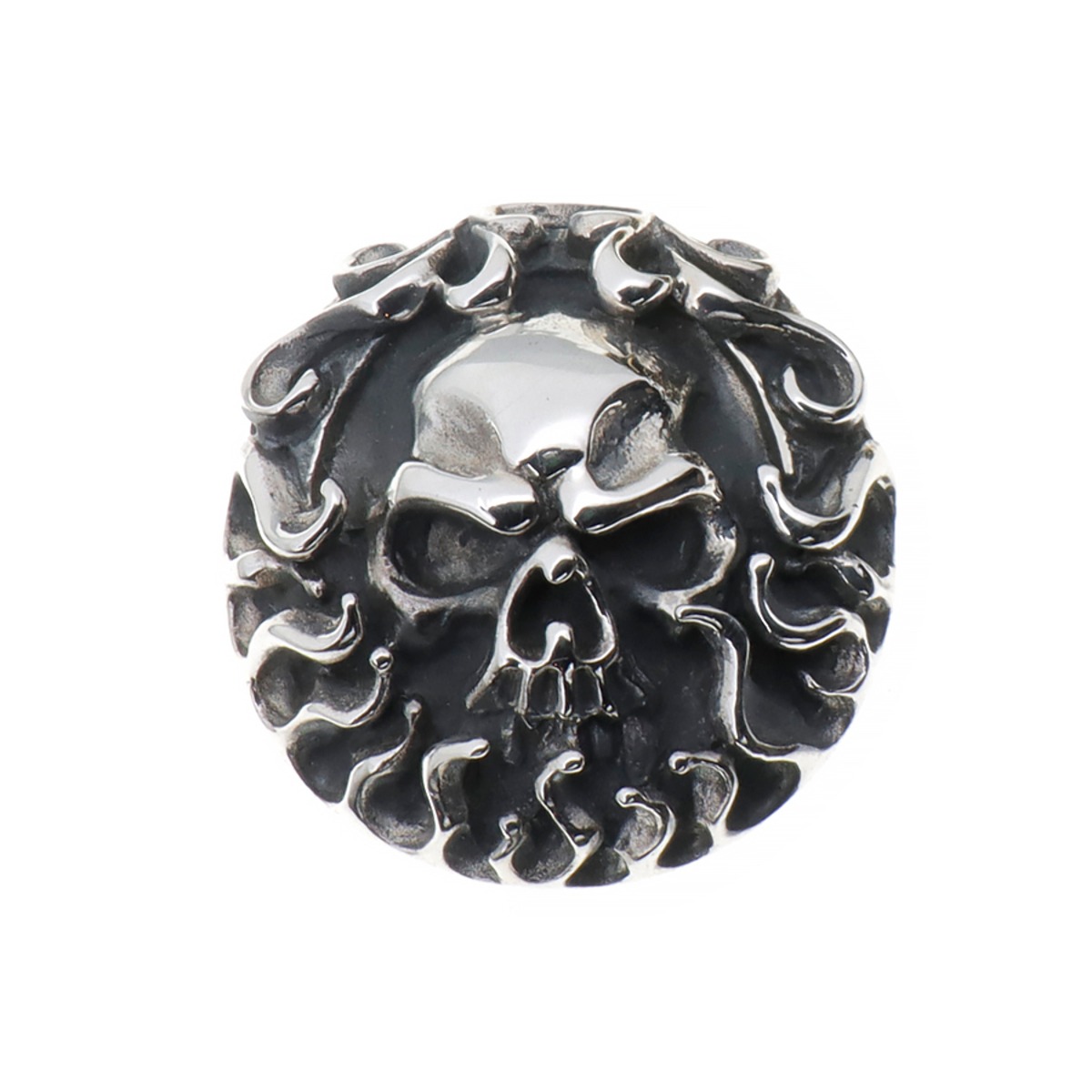 コンチョ シルバー925 スカル Skull ドクロ 銀 直径 約24.5mm レザー 