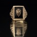 Vintage College Ring [NRD CO 10kt Gold x Onyx] [1960s-] Signet Class Ring