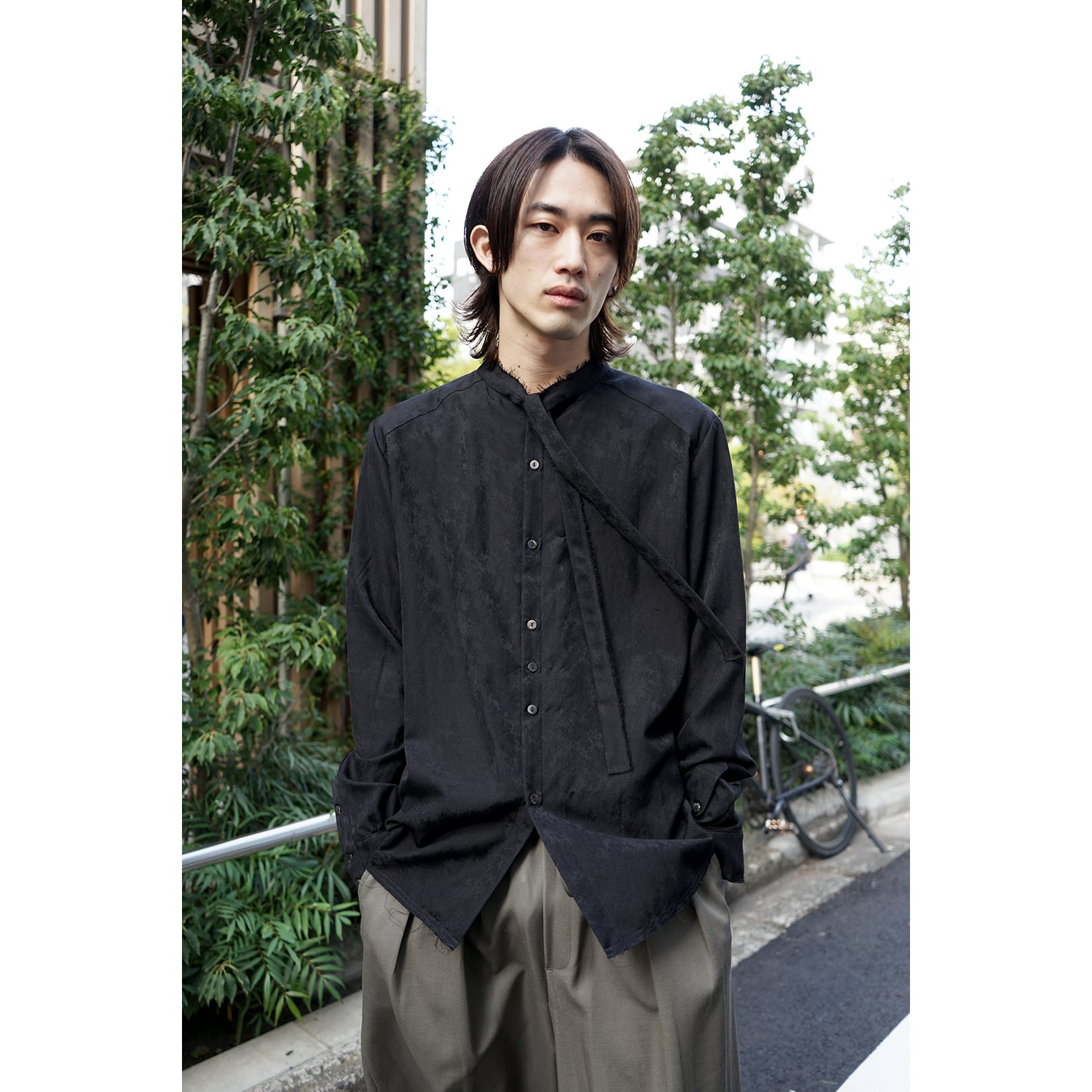 [kujaku] (クジャク) 2023SS shion shirt (black) | Clique Tokyo ...
