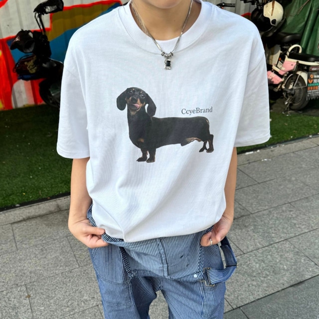 ダックスグラフィックプリンロゴTシャツ R00614