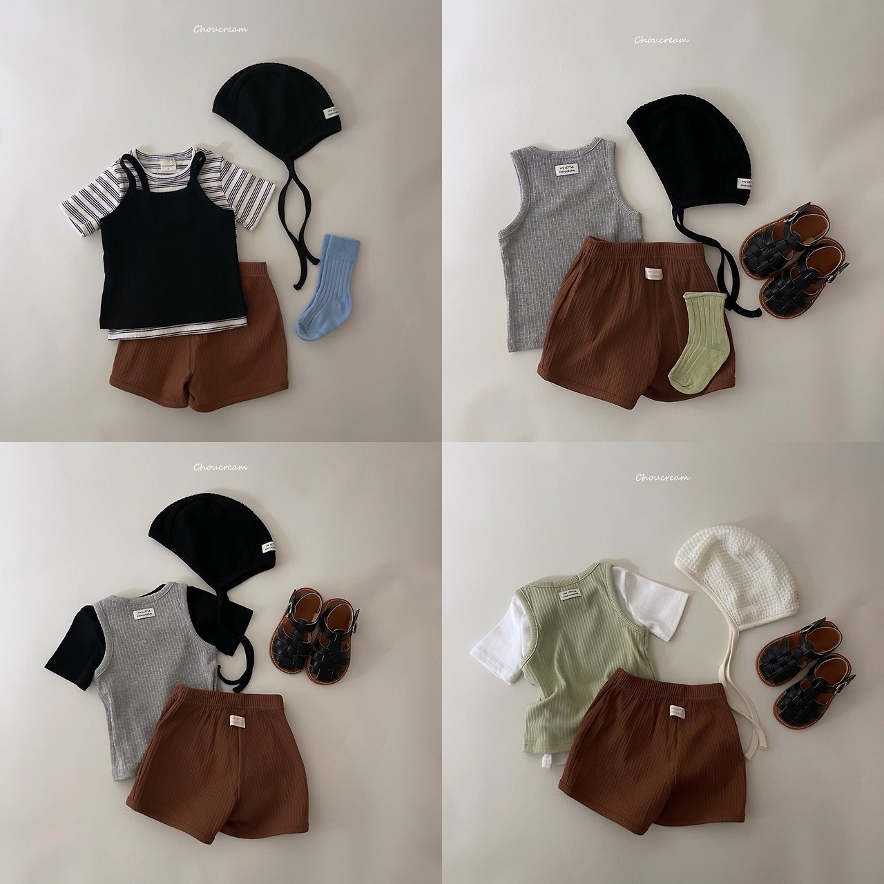 [choucream] Goljirabba Shorts / [슈크림] 골지랍바반바지