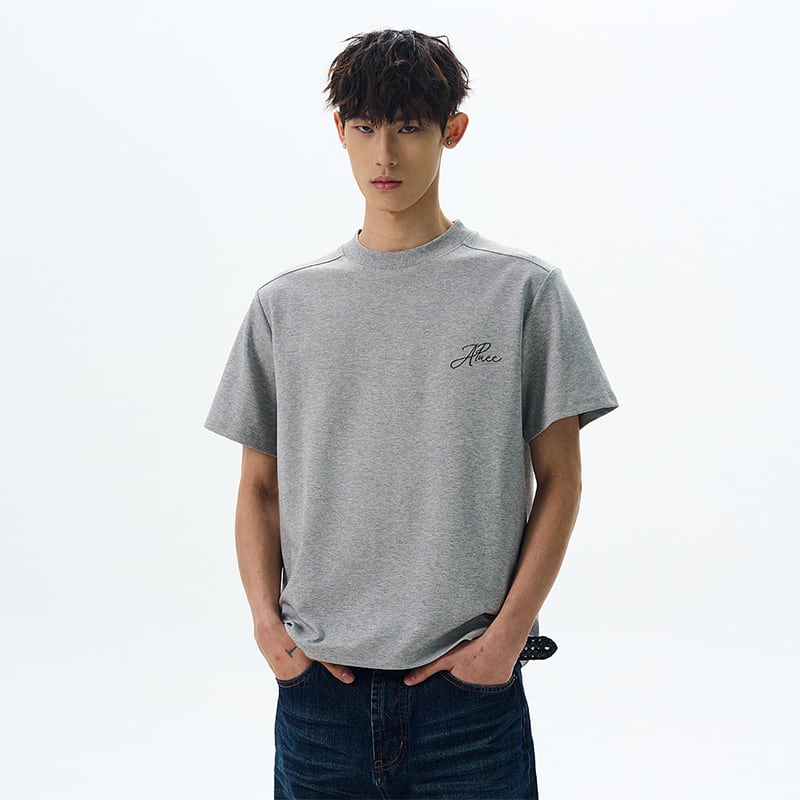 A PUEEクリーンフィット刺繡半袖Tシャツ