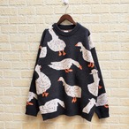 revo.ダックパターンニット（ブラック）