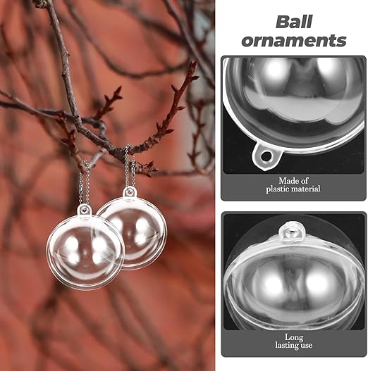 MUCKLILY クリスマスボール クリスマスツリー 透明 DIY