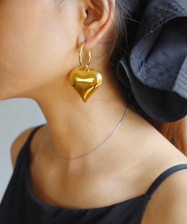 ハートフープピアス/ 023031