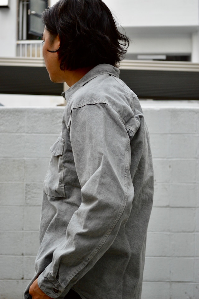 SEUVAS 8oz Heavy Canvas Raglan Shirts Jacket "Dyed SUMI" Made in Japan Kurashiki ソウバス 倉敷頒布 帆布シャツ 炭染め